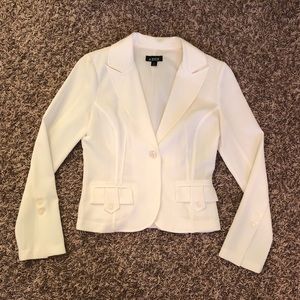 A. Byer White Striped Blazer, M